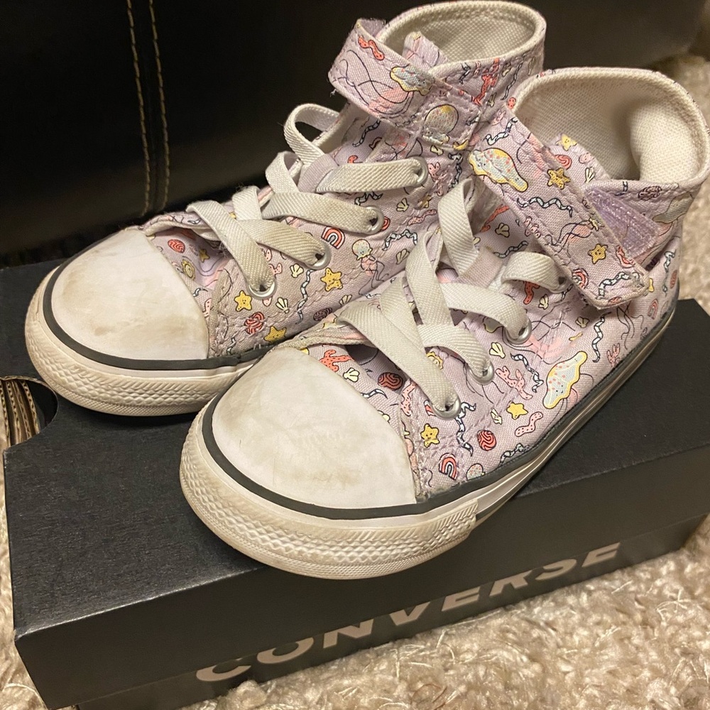 Converse Kids High-Top Sneakers - Light Purple size 10